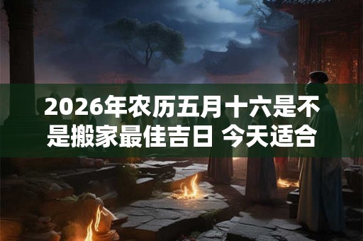 2026年农历五月十六是不是搬家最佳吉日 今天适合搬新家吗