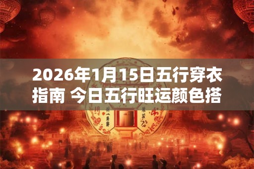 2026年1月15日五行穿衣指南 今日五行旺运颜色搭配