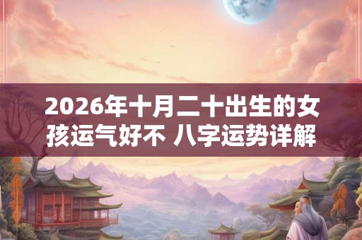 2026年十月二十出生的女孩运气好不 八字运势详解 2026年十月二十出生的女孩运气好不 八字运势详解