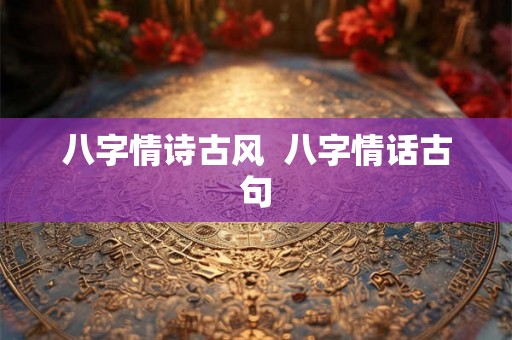 八字情诗古风 八字情话古句 八字情诗古风 八字情话古句