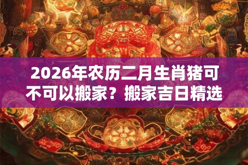 2026年农历二月生肖猪可不可以搬家？搬家吉日精选