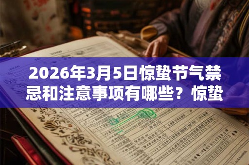 2026年3月5日惊蛰节气禁忌和注意事项有哪些？惊蛰忌讳什么？