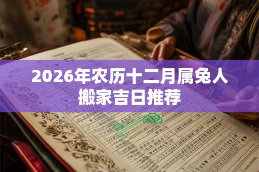 2026年农历十二月属兔人搬家吉日推荐 2026年农历十二月属兔人搬家吉日推荐