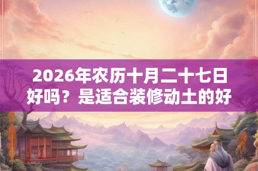 2026年农历十月二十七日好吗？是适合装修动土的好日子吗？