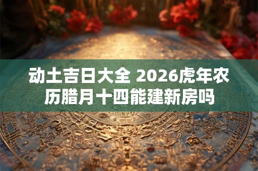 动土吉日大全 2026虎年农历腊月十四能建新房吗 动土吉日大全 2026虎年农历腊月十四能建新房吗