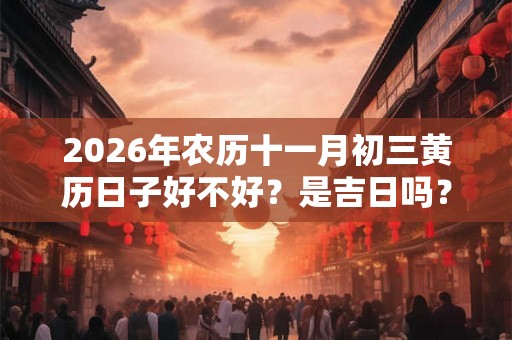 2026年农历十一月初三黄历日子好不好？是吉日吗？