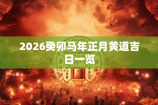 2026癸卯马年正月黄道吉日一览 2026癸卯马年正月黄道吉日一览