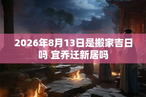 2026年8月13日是搬家吉日吗 宜乔迁新居吗 2026年8月13日是搬家吉日吗 宜乔迁新居吗