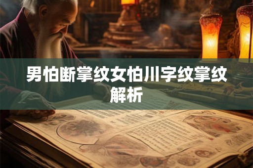 男怕断掌纹女怕川字纹掌纹解析