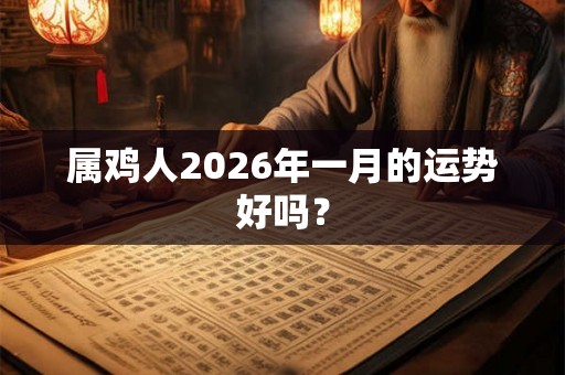 属鸡人2026年一月的运势好吗？