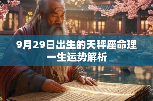 9月29日出生的天秤座命理一生运势解析