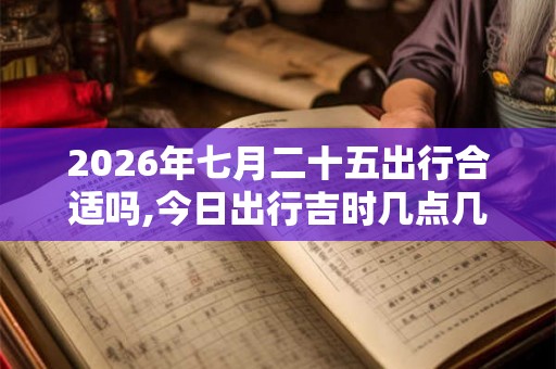 2026年七月二十五出行合适吗,今日出行吉时几点几分