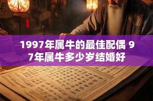 1997年属牛的最佳配偶 97年属牛多少岁结婚好