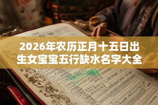 2026年农历正月十五日出生女宝宝五行缺水名字大全