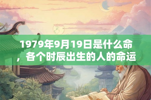 1979年9月19日是什么命，各个时辰出生的人的命运