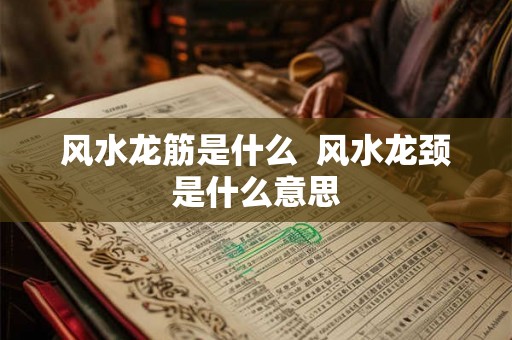 风水龙筋是什么  风水龙颈是什么意思