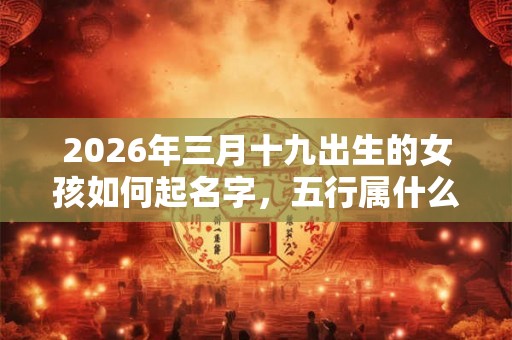 2026年三月十九出生的女孩如何起名字，五行属什么