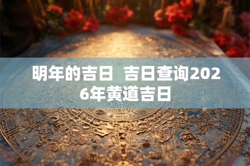 明年的吉日  吉日查询2026年黄道吉日