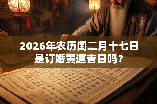 2026年农历闰二月十七日是订婚黄道吉日吗？
