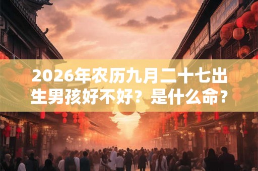 2026年农历九月二十七出生男孩好不好？是什么命？