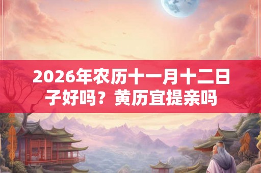 2026年农历十一月十二日子好吗？黄历宜提亲吗
