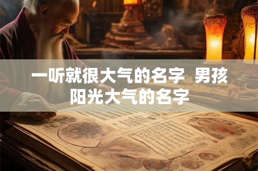 一听就很大气的名字  男孩阳光大气的名字