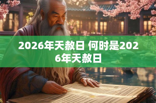 2026年天赦日 何时是2026年天赦日