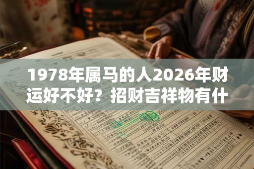 1978年属马的人2026年财运好不好？招财吉祥物有什么？