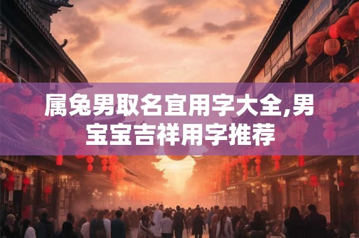 属兔男取名宜用字大全,男宝宝吉祥用字推荐