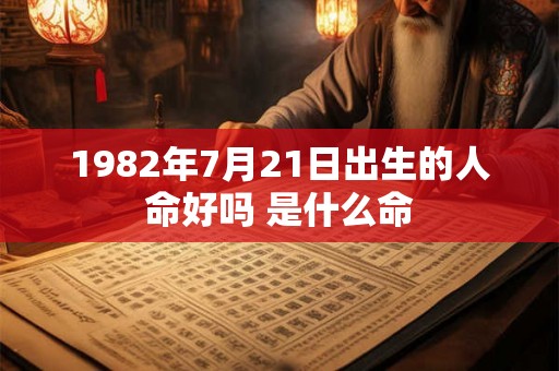 1982年7月21日出生的人命好吗 是什么命