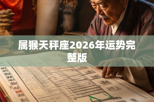 属猴天秤座2026年运势完整版 属猴天秤座2026年运势完整版