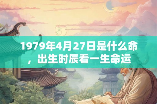 1979年4月27日是什么命，出生时辰看一生命运