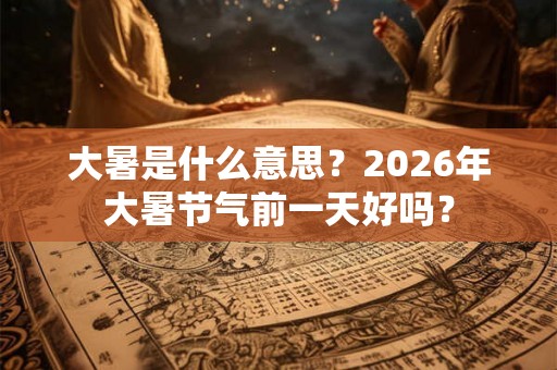 大暑是什么意思？2026年大暑节气前一天好吗？