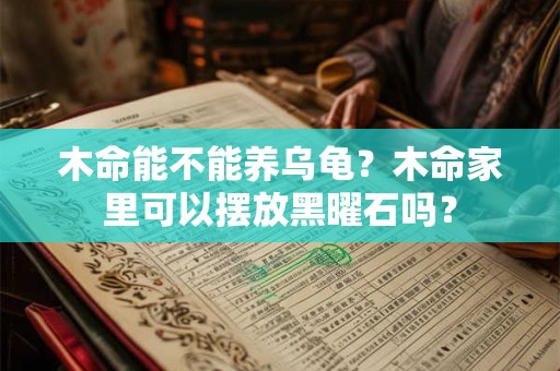 木命能不能养乌龟？木命家里可以摆放黑曜石吗？