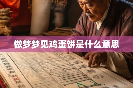 做梦梦见鸡蛋饼是什么意思