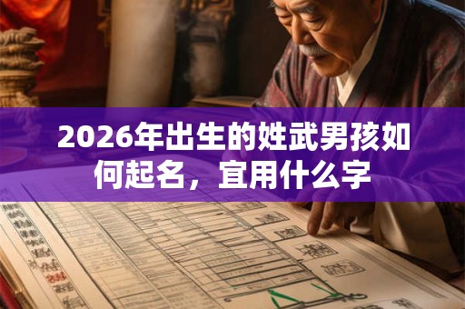 2026年出生的姓武男孩如何起名,宜用什么字 2026年出生的姓武男孩如何起名,宜用什么字