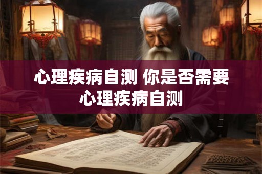 心理疾病自测 你是否需要心理疾病自测