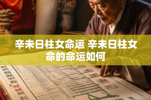 辛未日柱女命运 辛未日柱女命的命运如何