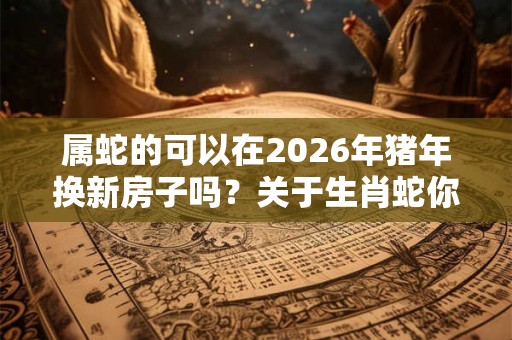 属蛇的可以在2026年猪年换新房子吗？关于生肖蛇你了解多少？