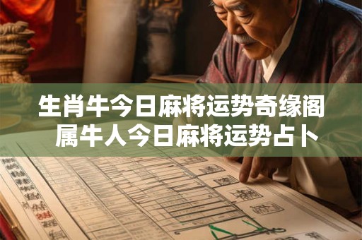 生肖牛今日麻将运势奇缘阁  属牛人今日麻将运势占卜