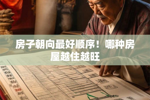 房子朝向最好顺序！哪种房屋越住越旺