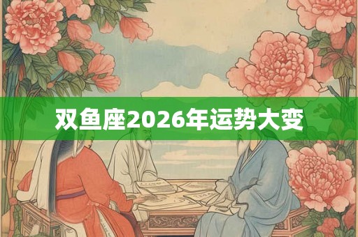 双鱼座2026年运势大变