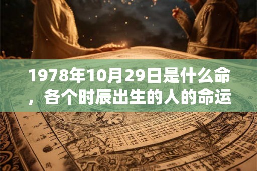 1978年10月29日是什么命,各个时辰出生的人的命运 1978年10月29日是什么命,各个时辰出生的人的命运