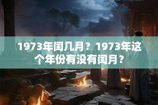 1973年闰几月？1973年这个年份有没有闰月？