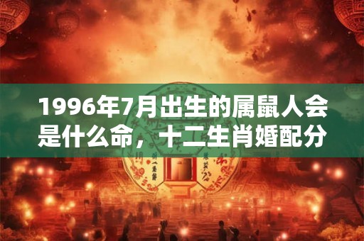 1996年7月出生的属鼠人会是什么命，十二生肖婚配分析！