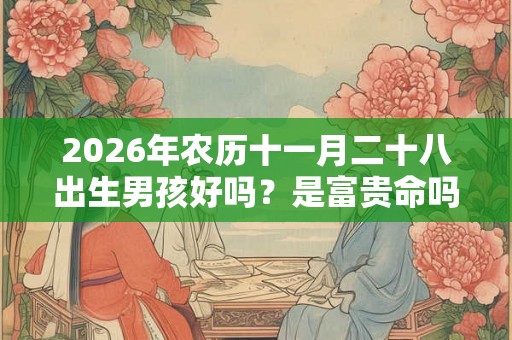2026年农历十一月二十八出生男孩好吗？是富贵命吗？