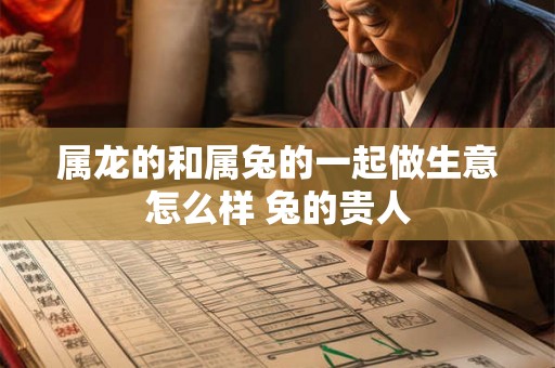 属龙的和属兔的一起做生意怎么样 兔的贵人