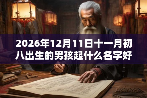 2026年12月11日十一月初八出生的男孩起什么名字好听