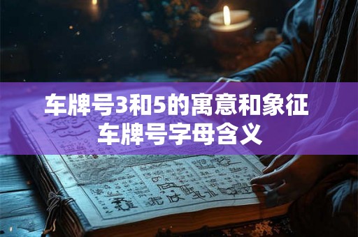 车牌号3和5的寓意和象征 车牌号字母含义