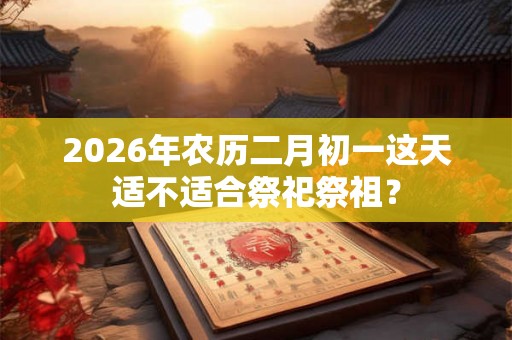 2026年农历二月初一这天适不适合祭祀祭祖？